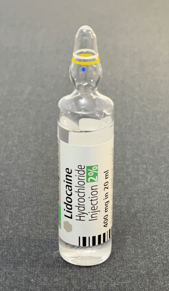 Lidocaine ampoule