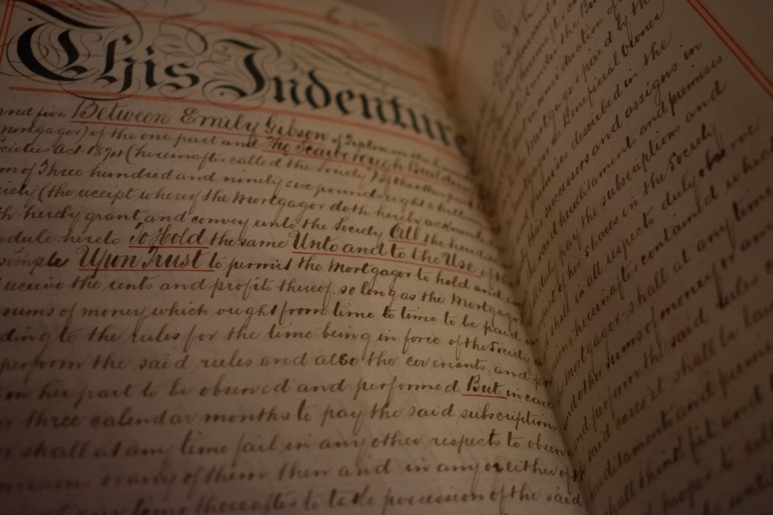 Cursive hand writing