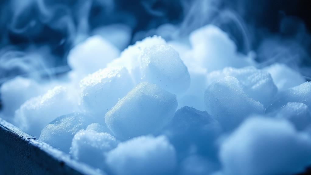 starting amount of dry ice