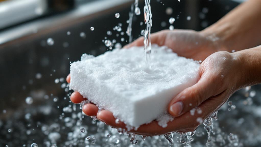 cleaning the styrofoam container