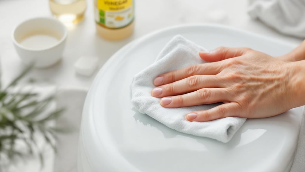 diluted vinegar cleaning mixture