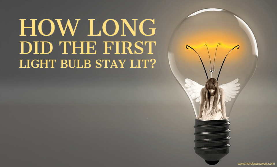 How long did the first light bulb stay lit?