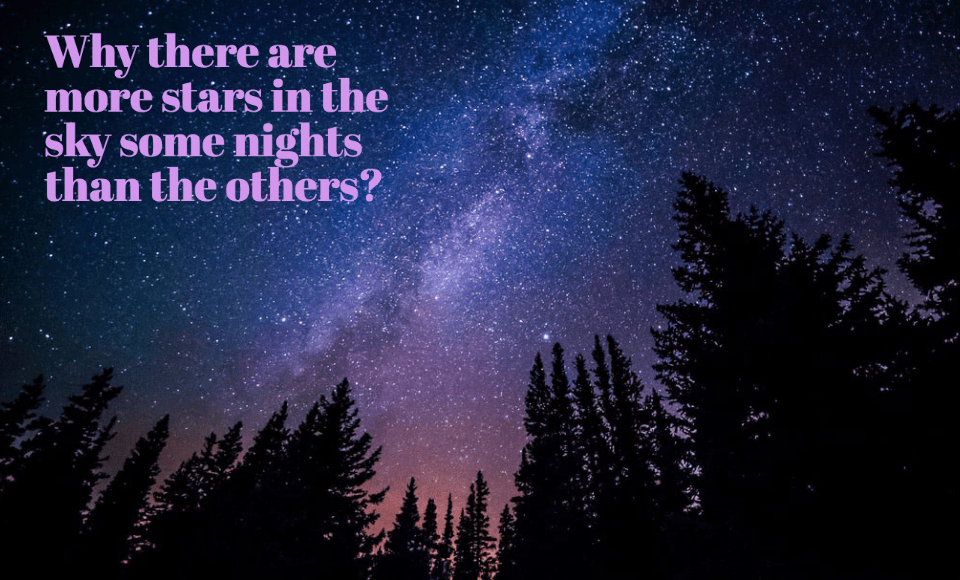 Why there are more stars in the sky some nights than the others