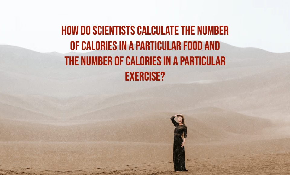How do scientists calculate the number of calories in a particular food and the number of calories in a particular exercise