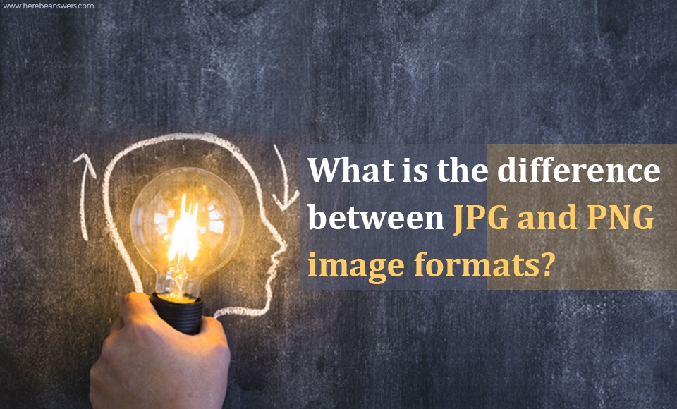 What is the difference between JPG and PNG image formats?