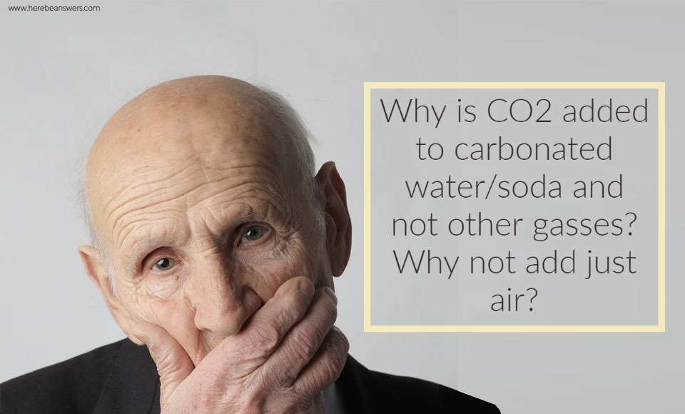 Why is CO2 added to carbonated water soda and not other gasses Why not add just air