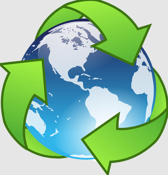 Earth, recycling logo