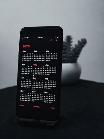 calendar on a phone