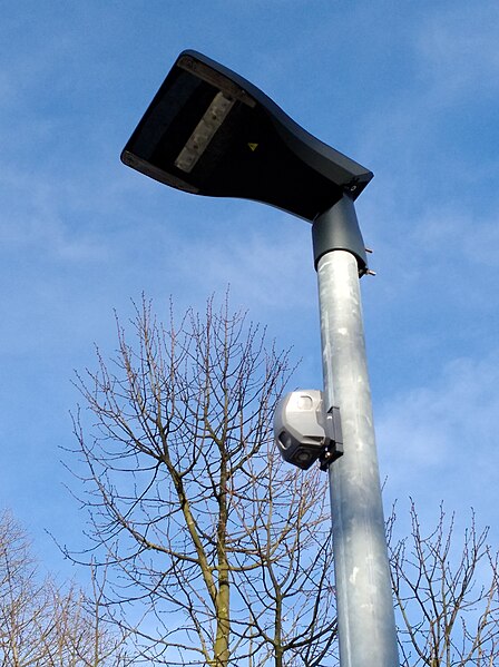 Street light with a motion detector in Osnabrück